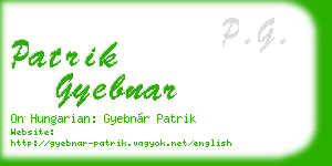 patrik gyebnar business card